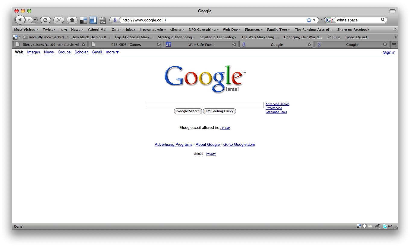 Google Whitespace